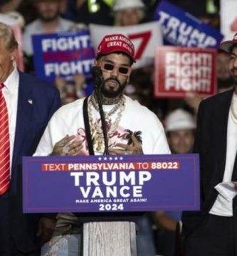 Anuel AA y Justin Quiles apoyan a Trump en mitin en Pensilvania