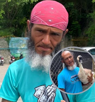 Juan Aníbal y su ganso, juntos nuevamente gracias a la solidaridad
