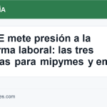 Ilustración editorial sobre las alertas de ANJE a la reforma laboral para mipymes