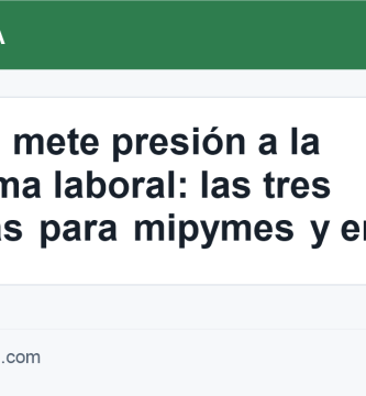 Ilustración editorial sobre las alertas de ANJE a la reforma laboral para mipymes