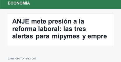 Ilustración editorial sobre las alertas de ANJE a la reforma laboral para mipymes