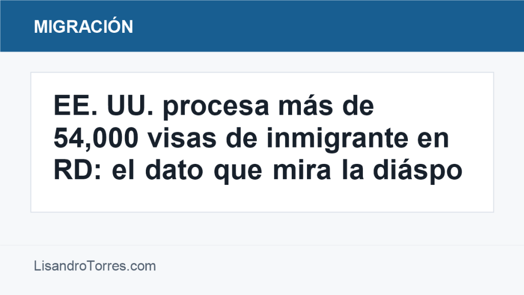 Ilustración editorial sobre visas de inmigrante de Estados Unidos procesadas en República Dominicana
