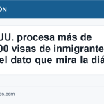 Ilustración editorial sobre visas de inmigrante de Estados Unidos procesadas en República Dominicana