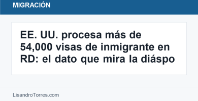 Ilustración editorial sobre visas de inmigrante de Estados Unidos procesadas en República Dominicana