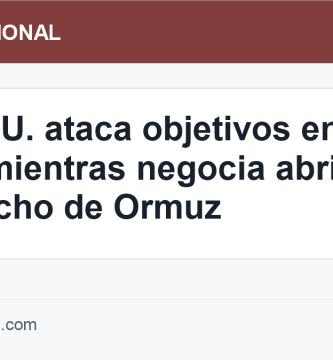 Imagen editorial sobre tensión entre Estados Unidos e Irán en el estrecho de Ormuz