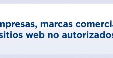 Banner oficial del Ministerio de Hacienda y Economía sobre empresas y sitios web no autorizados
