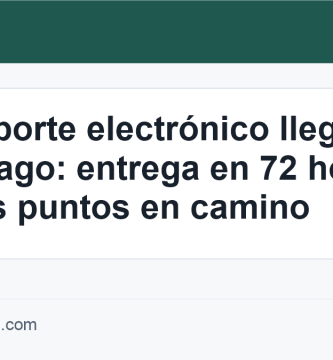 Imagen editorial sobre el pasaporte electrónico dominicano en Santiago